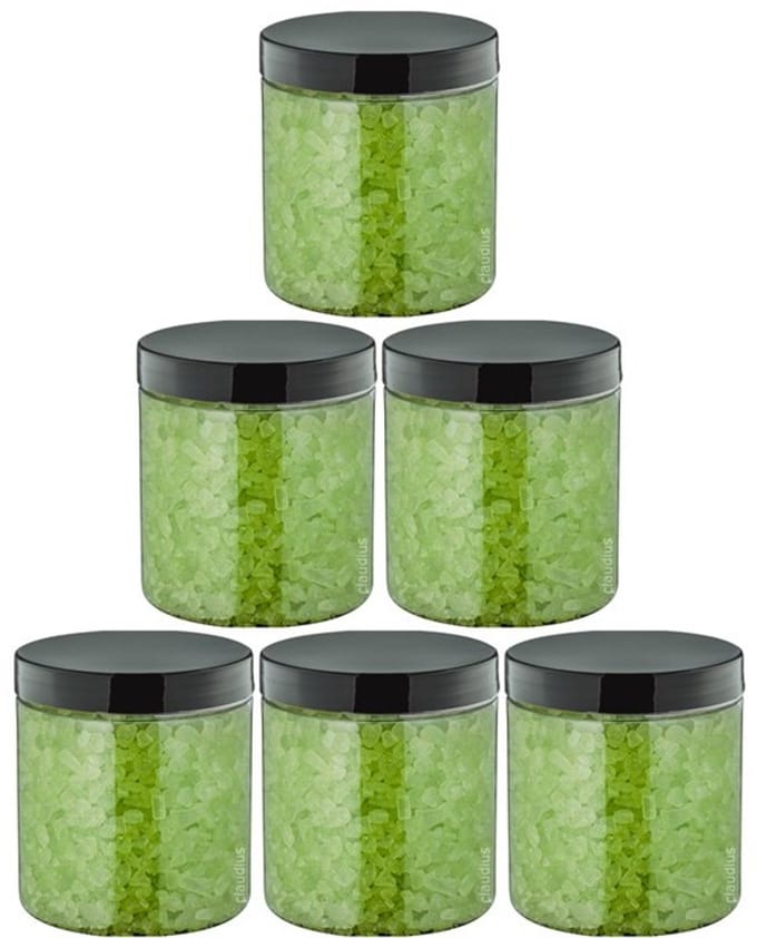 Claudius Badzout Eucalyptus - 300 gram - Pot met zwarte deksel - set van 6 stuks