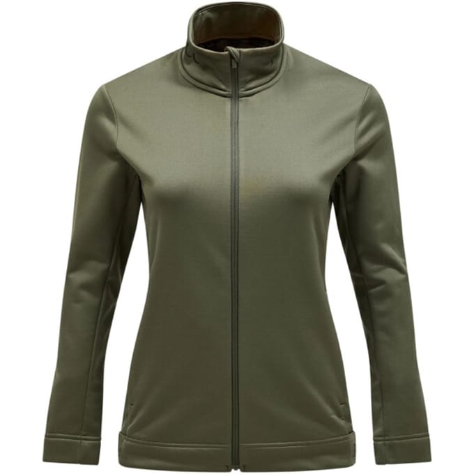 Peak Performance Rider Tech Zip Fleecevest dames Donkergroen S/36
