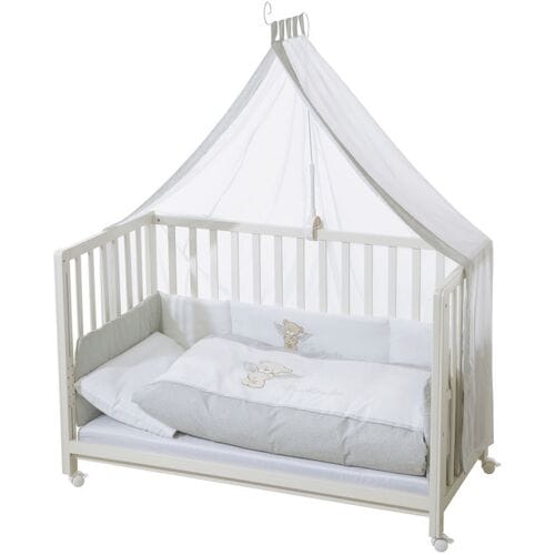 ROBA Babybed Room Bed 60 x 120 cm (Hartenbreker beer, wit)