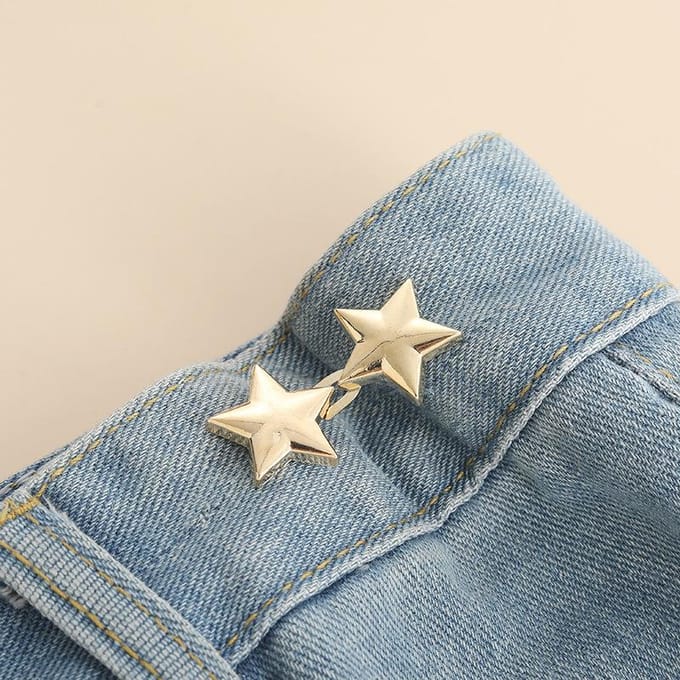 1 Paire de Gaines Taille Sans Coutures Amovibles Pour Jeans, Ajusteurs de Serrage de Pantalons, Sans Couture or