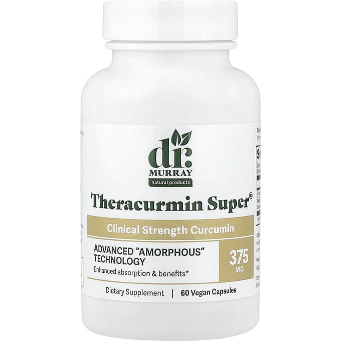 Dr. Murray's Theracurmin Super®, Curcumine Cliniquement Efficace, 60 Capsules Végétales