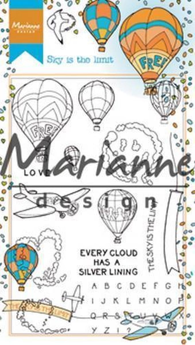Marianne Design Stempel Hettys Border Sky is the limit HT1634 95x140 milimeter