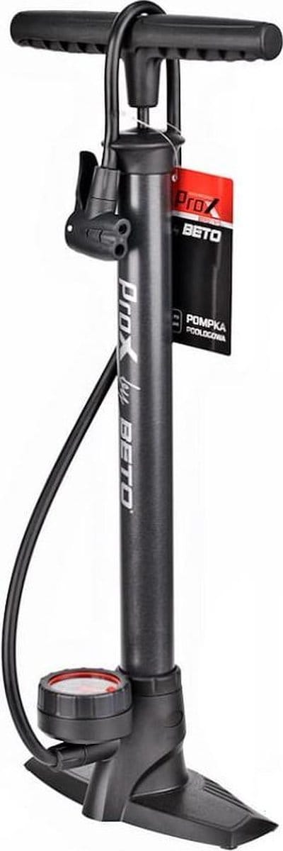 Fietspomp proX met drukmeter - 11Bar manometer - alle ventielen - vloerpomp - Antraciet