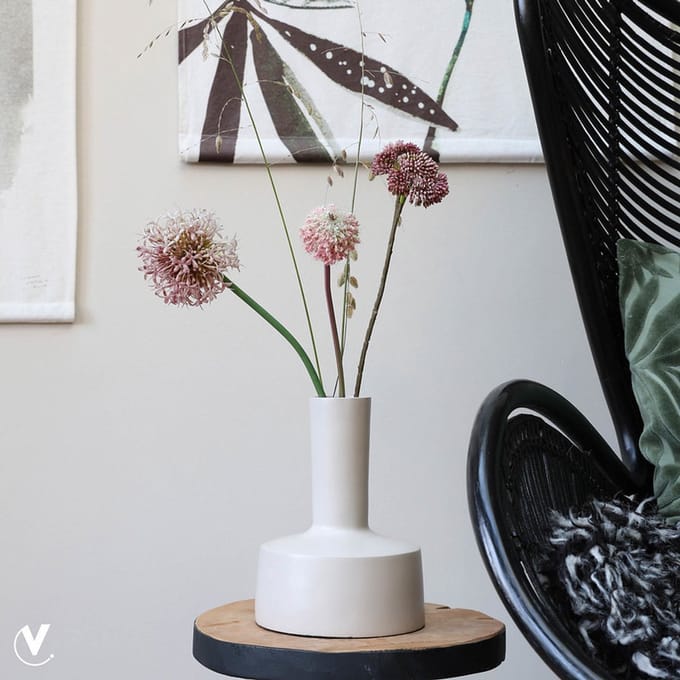 Vaas Camiri | ivory | Metaal | L15 x B15 x H20 cm