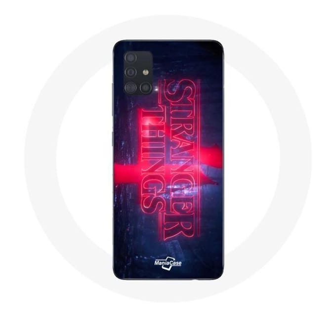 Coque pour Samsung Galaxy A51 Stranger Things Logo Transparent Saison 4 Bande annonce 2022
