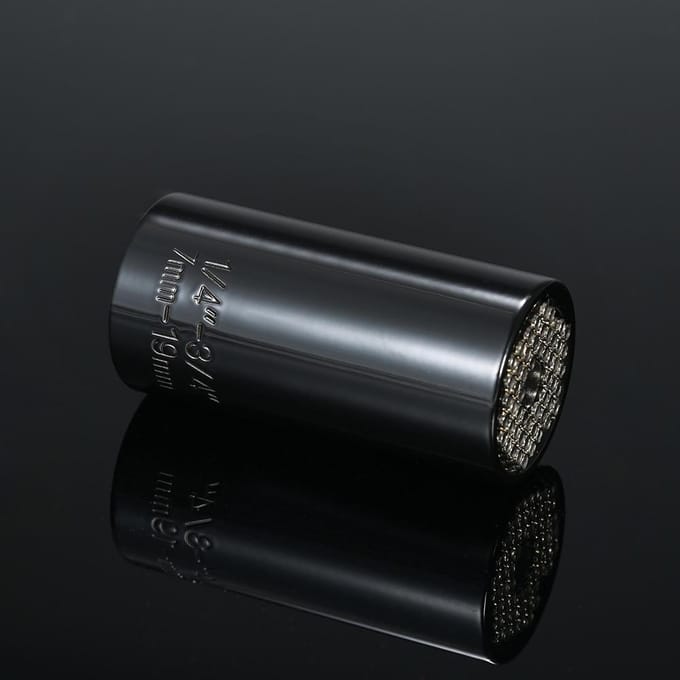 Jeu de douilles et adaptateurs pour perceuse électrique, clé métrique universelle multifonctionnelle de 7 à 19 mm noir