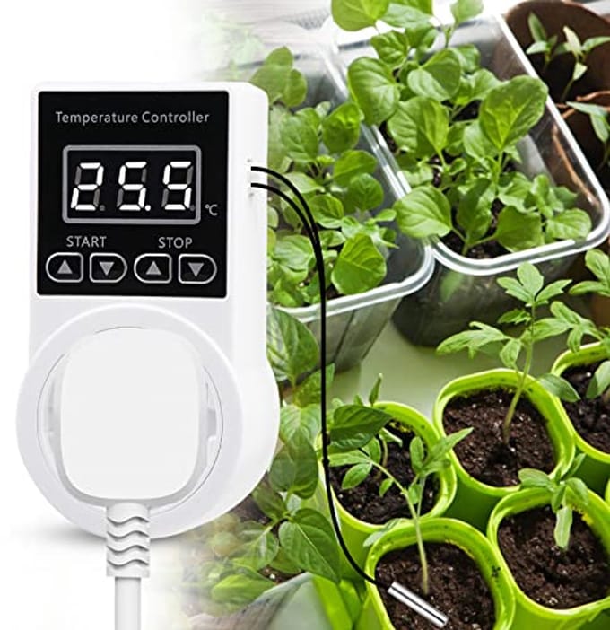 Digitale Thermostaatstopcontact voor Verwarming en Koeling met LCD-Display