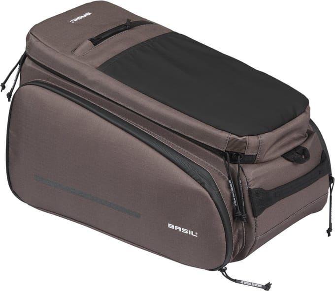 Basil Move - Bagagedragertas MIK - 10-26 Liter - Gerecycled materiaal - Bruin