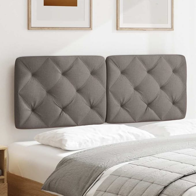 vidaXL - Hoofdbordkussen - 120 - cm - stof - taupe