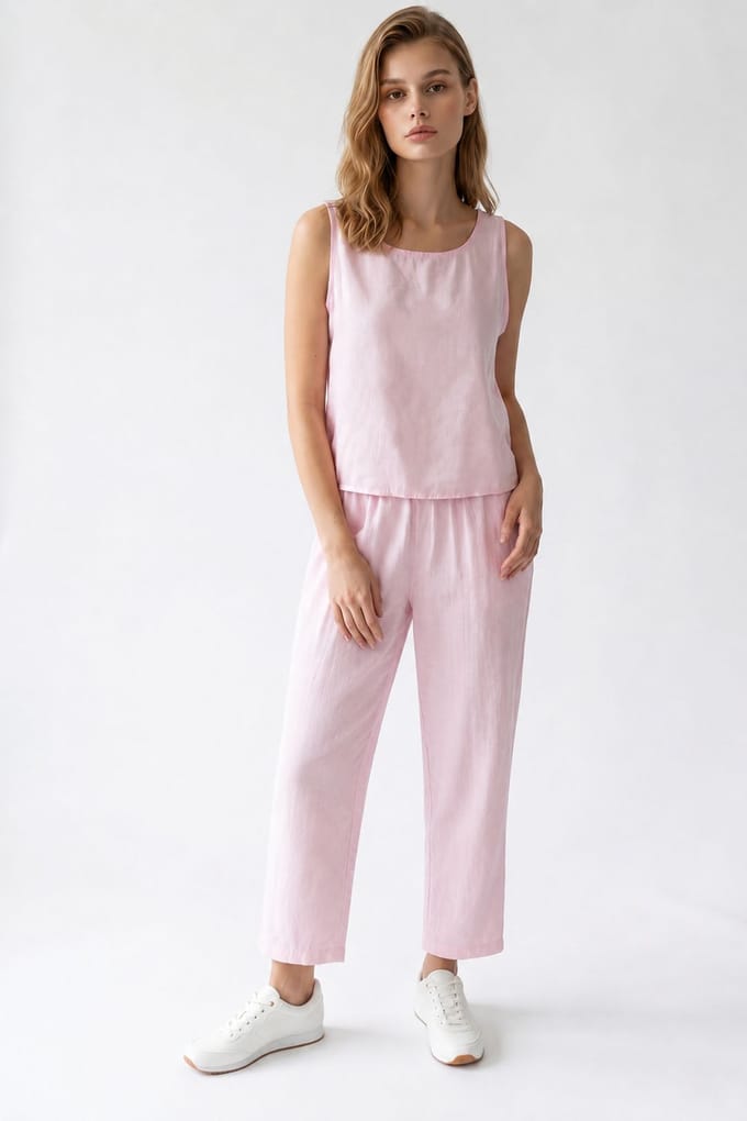 Mouwloze Crepe Jumpsuit