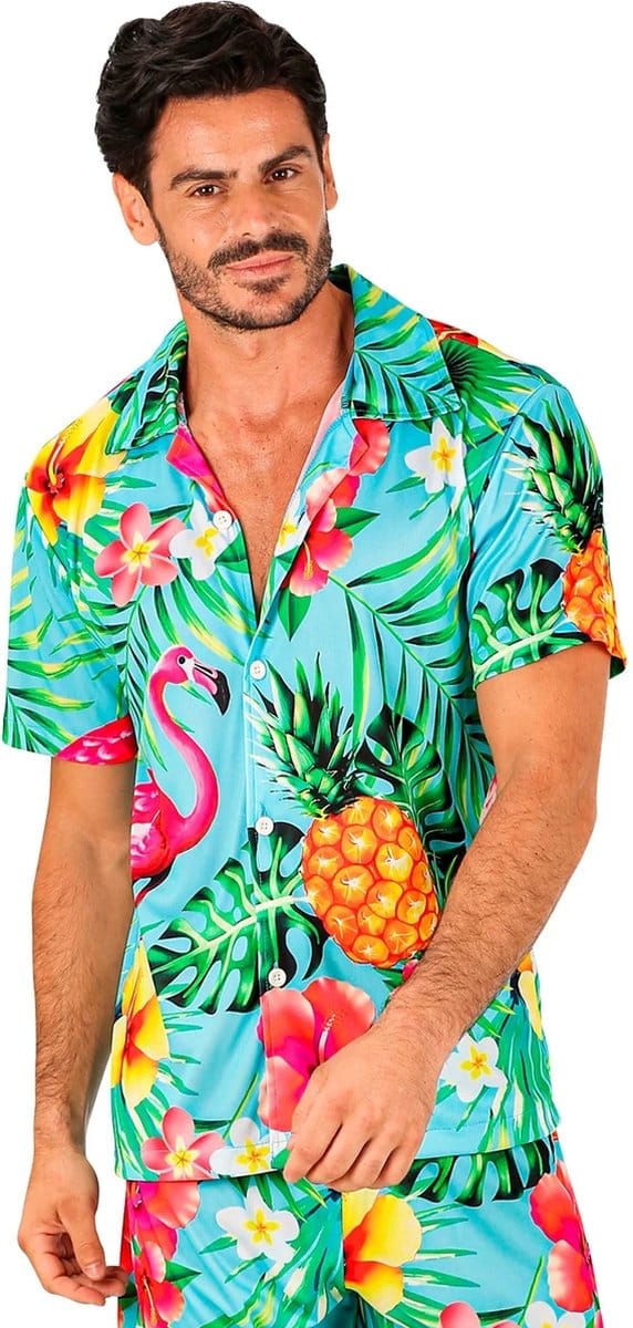 Zomer partyshirt Flamingo