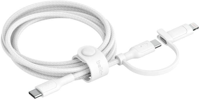 Belkin BoostCharge Pro USB-kabel USB 2.0 1,5 m USB C USB C/Lightning 0,48 Gbit/s 60 W Wit