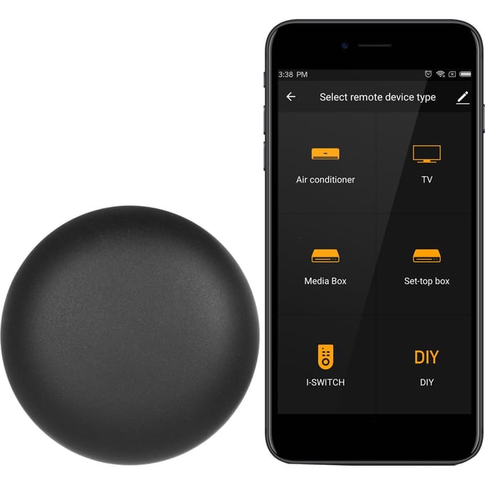 TUYA Wifi Smart IR-afstandsbediening voor Smart Home Compatibel met Alexa Google Home Universeel zwart