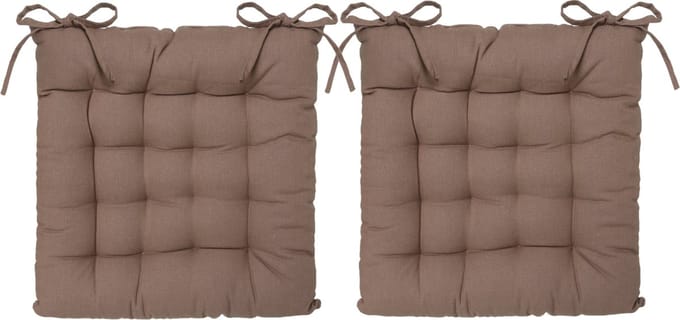 Atmosphera Tuintoelkussen - 4x - taupe - katoen - 38 x 6 cm - zitkussen