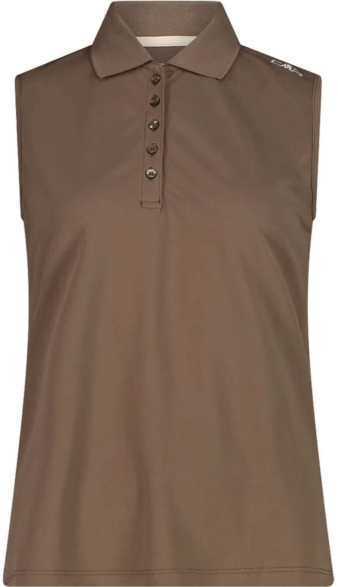 Cmp 3t59776 Mouwloze Polo Bruin L Vrouw