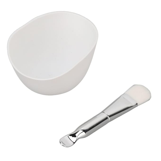 Gezichtsmasker Kom Set DIY Herbruikbaar Kneedbaar Opvouwbaar Grote Diameter Gezichtsmasker Mengkom white