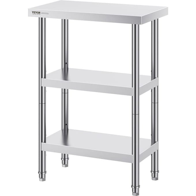 Roestvrij Staal Voedselbereidingstafel Commerciële Keuken Werktafel 14 x24