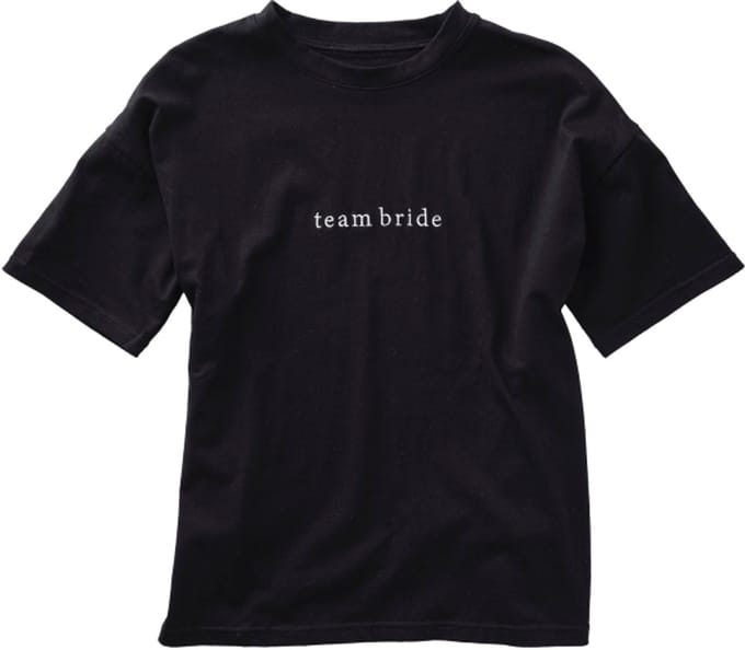 Ginger Ray - Zwart t-shirt team bride - maat S
