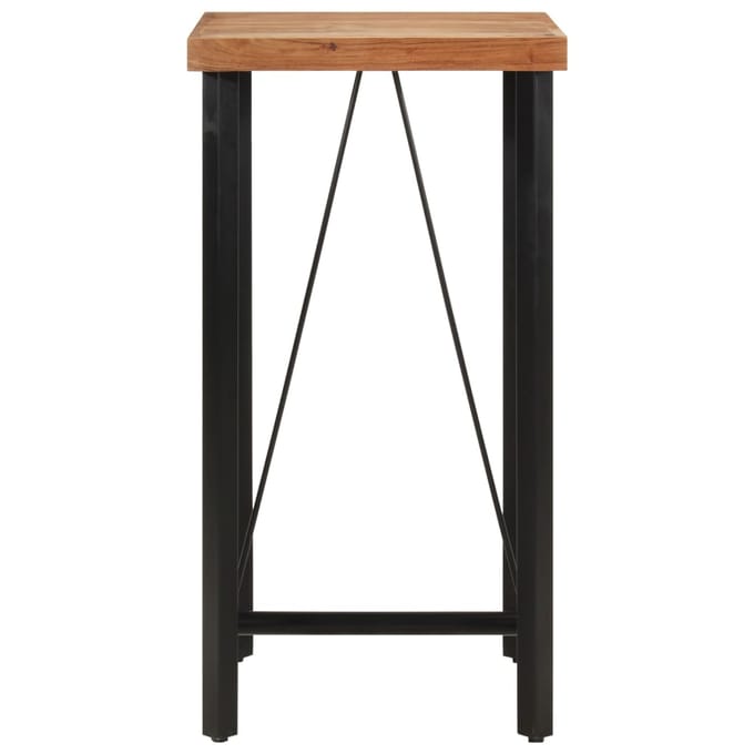 vidaXL - Bartafel - 55x55x107 - cm - massief - acaciahout - en - ijzer