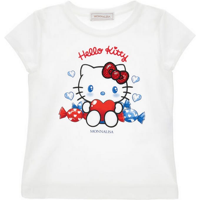 t-shirt hello kitty meisje wit