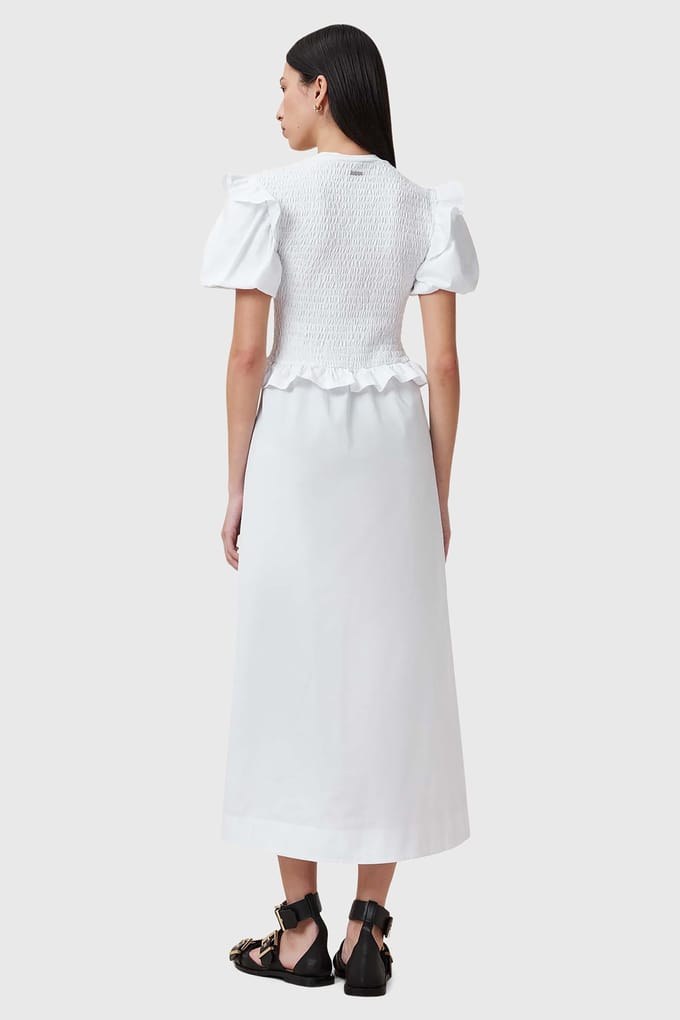 AllSaints Ode Dress Optic White Taglia: 2 | Abiti Midi Outlet | Donna | Bianco