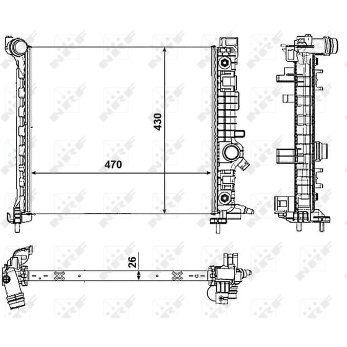 Radiator, motorkoeling NRF 53008