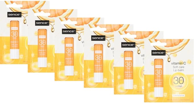 Sence Lippen Balsem Vit. C SPF 30 - Voordeelverpakking 6 x 4,3 Gram