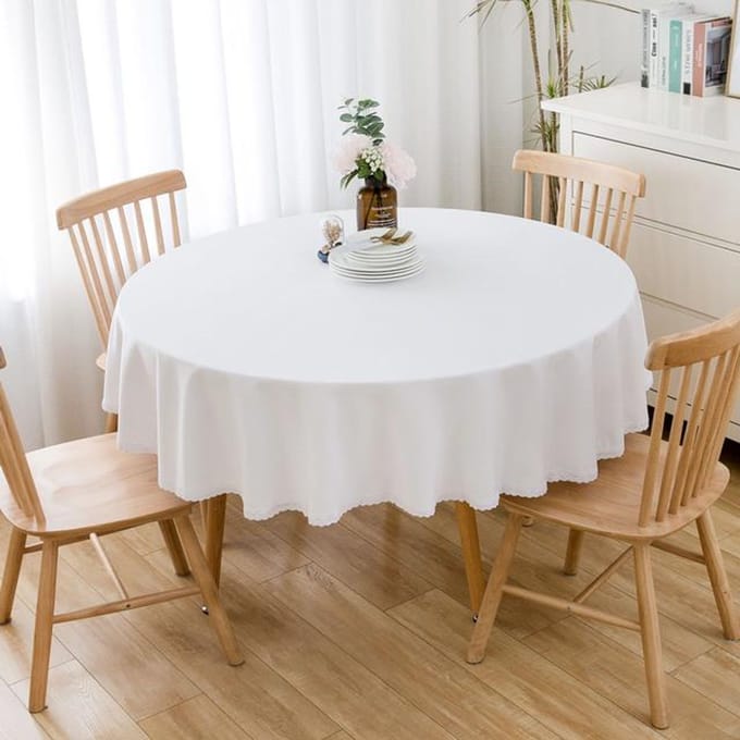 Grote ronde tafelkleed effen kleur eettafel tafelkleed 180cm