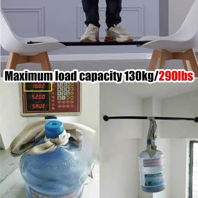 Gordijnroede Hoek - Boogsteun - Paskamers - Wandmontage - 120 cm - Wit