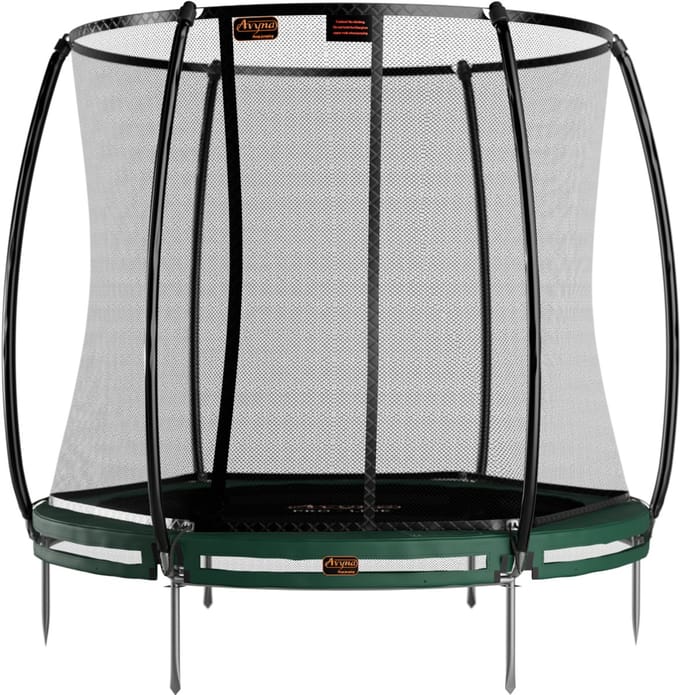 Avyna InGround Trampoline Ø245 cm – Met Veiligheidsnet – Groen – Rond Ingraafmodel – Compact Formaat