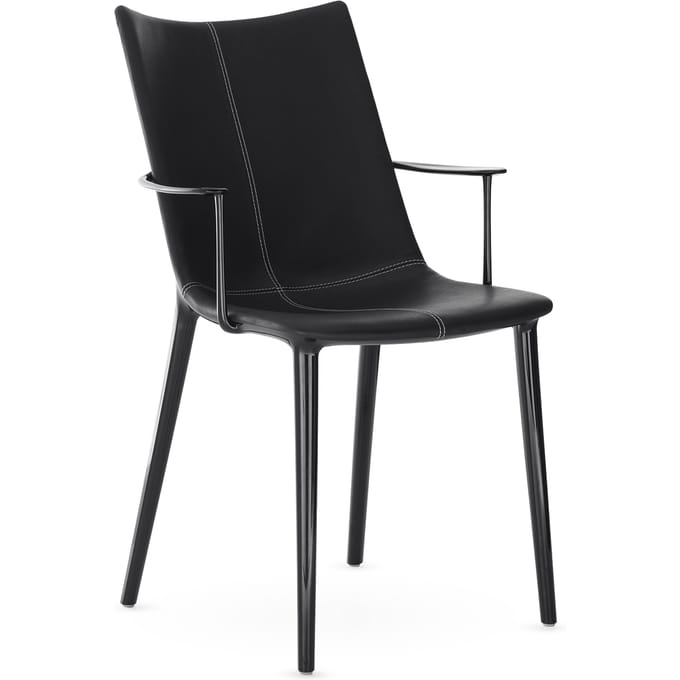Kartell - H.H.H. stoel leer - zwart