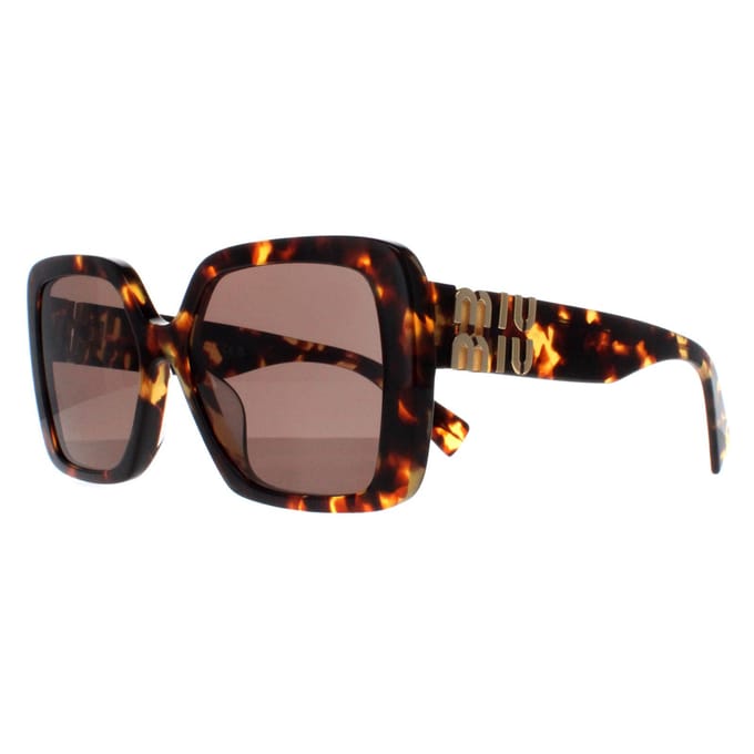 Miu Miu Vierkant Dames Honing Havana Donkerbruin MU10YS
