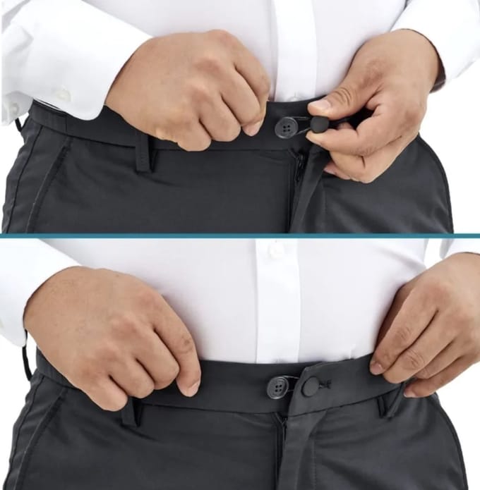 Knoopsgatverlenger - Flexibele Taille Uitbreider voor Jeans en Broeken - 18mm