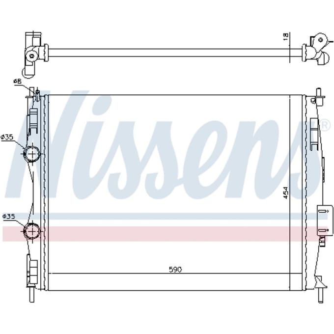 Radiator, motorkoeling NISSENS 67368