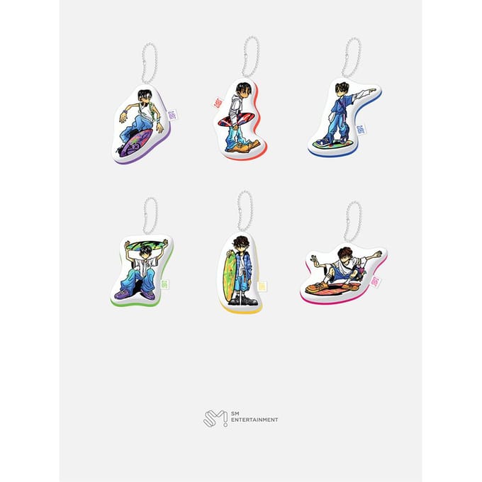 NCT WISH - Willekeurige Mini Kussen Sleutelhanger Random white
