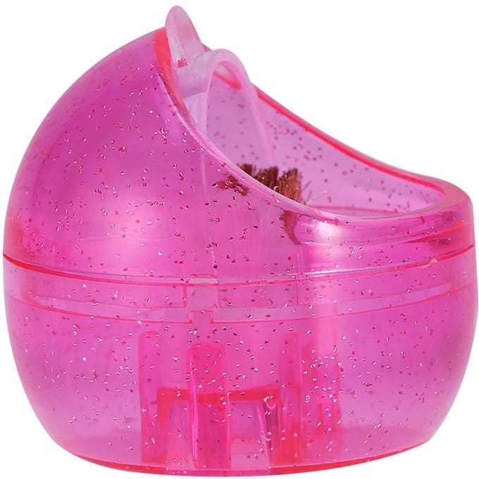 Mini Nail Art-boorkop Dual Clean Brush Stofreiniging Case Box Polijsten Manicure Tool pink
