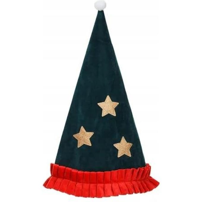 PartyDeco - Christmas - Diadeem HO HO HO (rood groen)