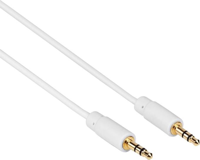Jack Kabel 3.5 mm - Male to Male - Universeel - Wit - 3 meter - Allteq