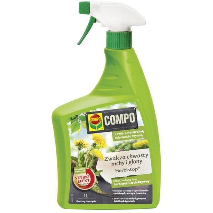 Natural weed, moss and algae killer, 1l compo herbistop spray