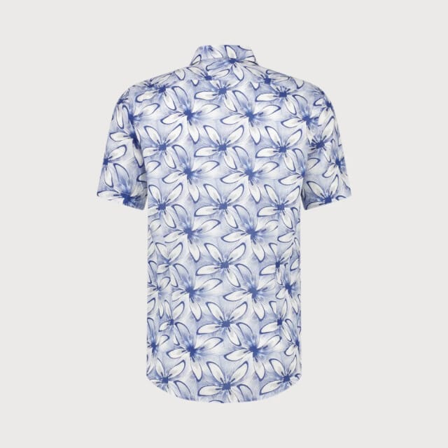 Blue Industry Cotton linnen overhemd korte mouw |