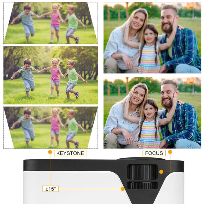 Mini projecteur maison projecteur portable HD 1080p blanc froid
