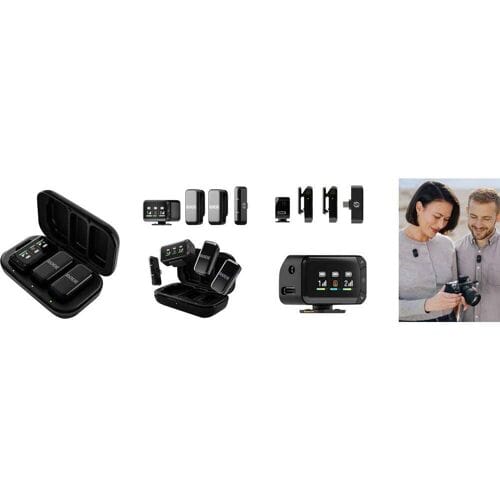 Dasspeld Microfoonset Rode Wireless Micro Camera Kit Zendmethode:Radiografisch, Draadloos Flitsschoenmontage, Incl. kabel, Incl. windkap, Incl.