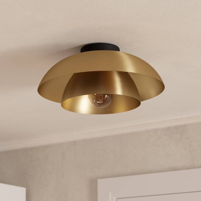 EGLO Cenciara Plafondlamp - E27 - Ø 40 cm - Goud - Staal