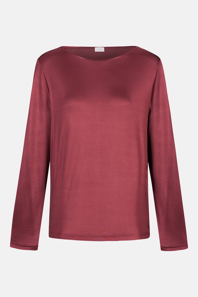 T-shirt lange mouw Serie Pure Shine Beau Bordeaux