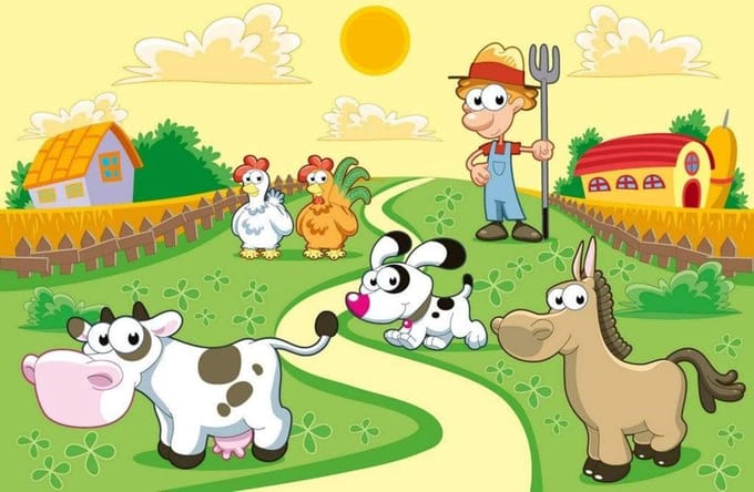 Fotobehang - Farm 375x250cm - Vliesbehang