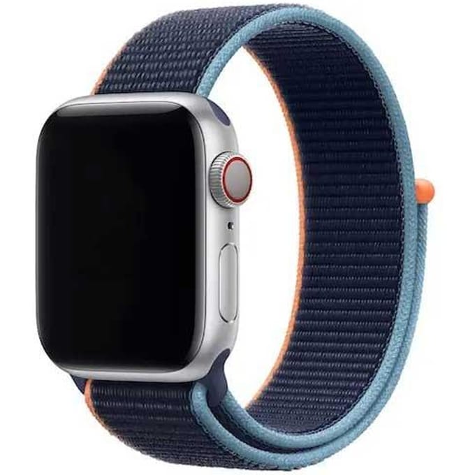 2+1 | Apple Watch Bandje - Geweven - Nylon - Diepzee