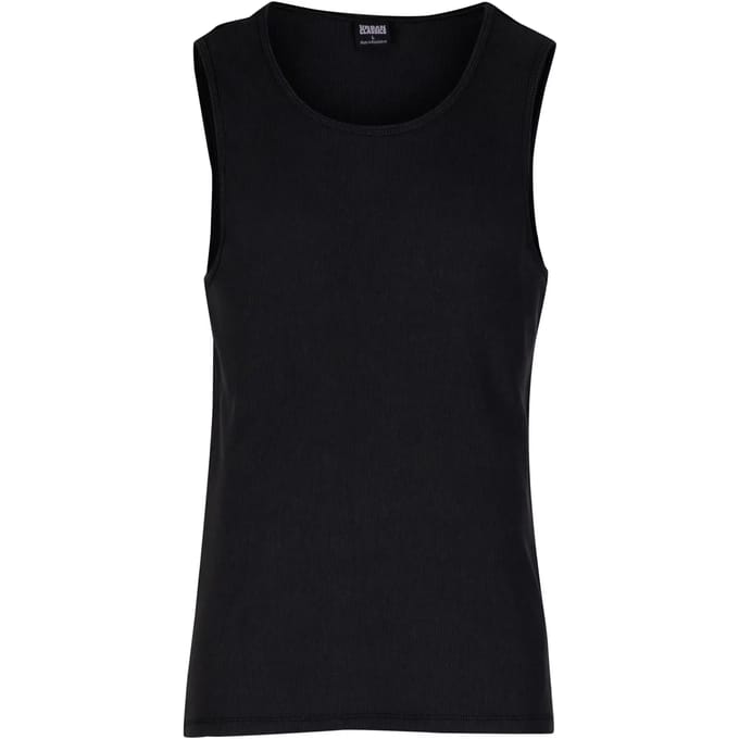 Urban Classics - Washed Rib Tanktop - 3XL - Zwart