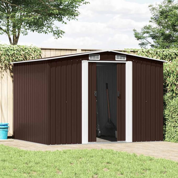 vidaXL - Tuinberging - 257x205x178 - cm - staal - bruin