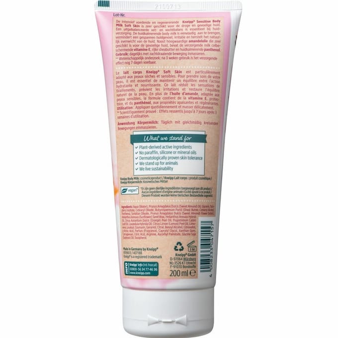 Kneipp Bodymilk Sensitive Amandelbloesem - 3 x 200 ml - Voordeelverpakking