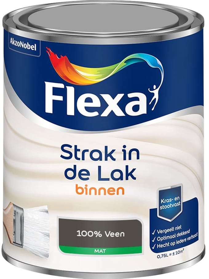 Flexa - Strak In De Lak Binnenlak Mat - 100% Veen - Mengverf - 750 Ml